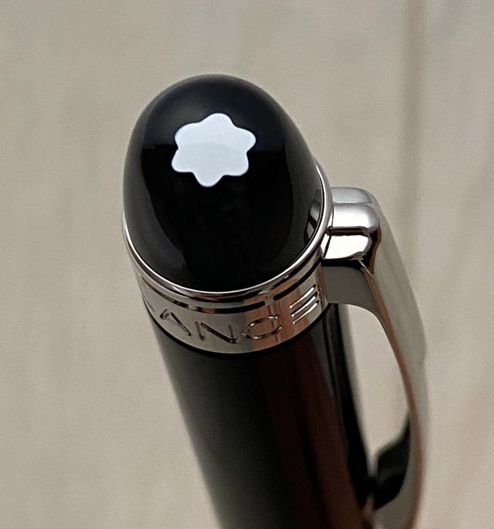 未使用に近い モンブラン スターウォーカー ブラックレジン プラチナ ボールペン