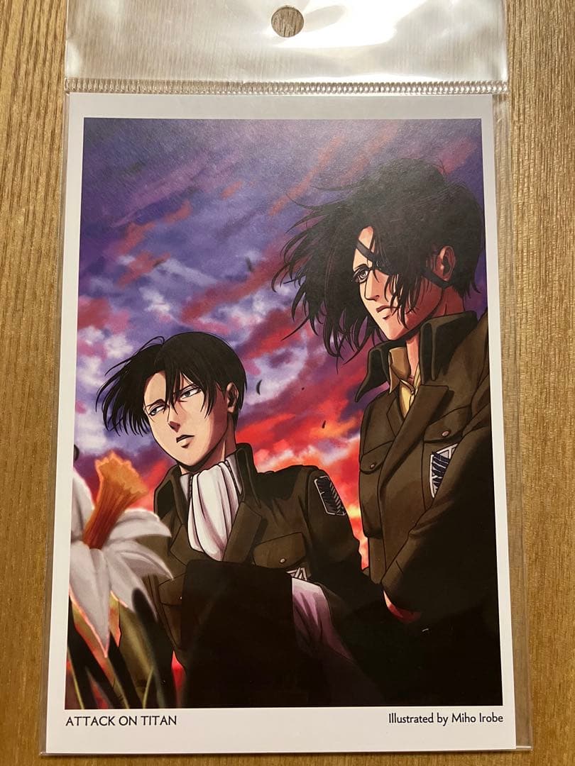 128 進撃の巨人 ポストカード WIT STUDIO リヴァイ ハンジ