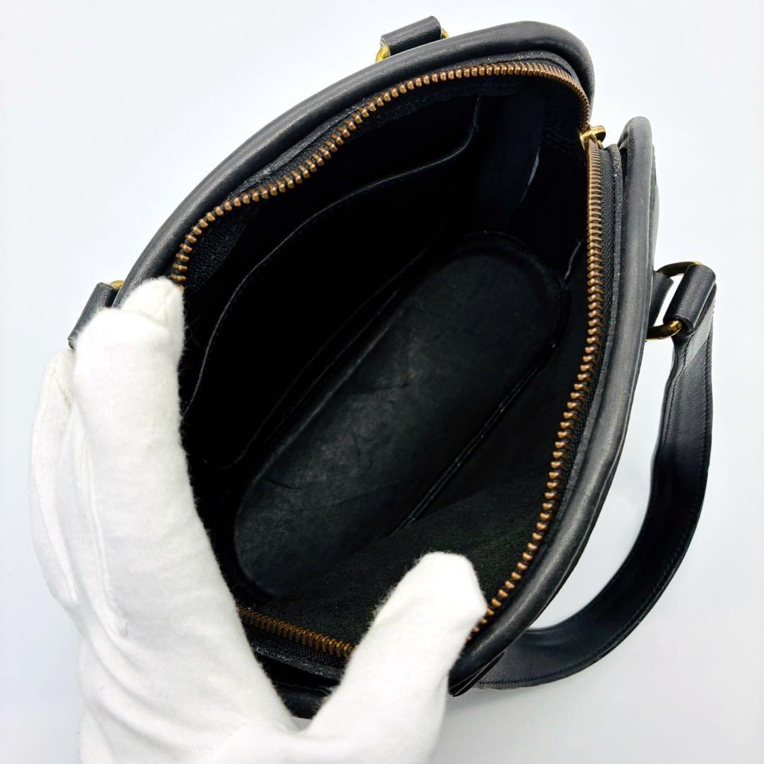 オールドコーチ レザー ハンドバッグ ブラック 黒 USA製 ヴィンテージ