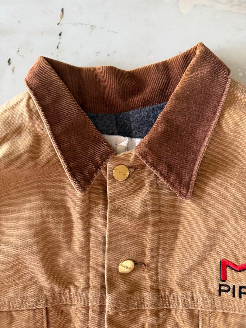 Carhartt ベージュジャケット MARINE PIPELINES