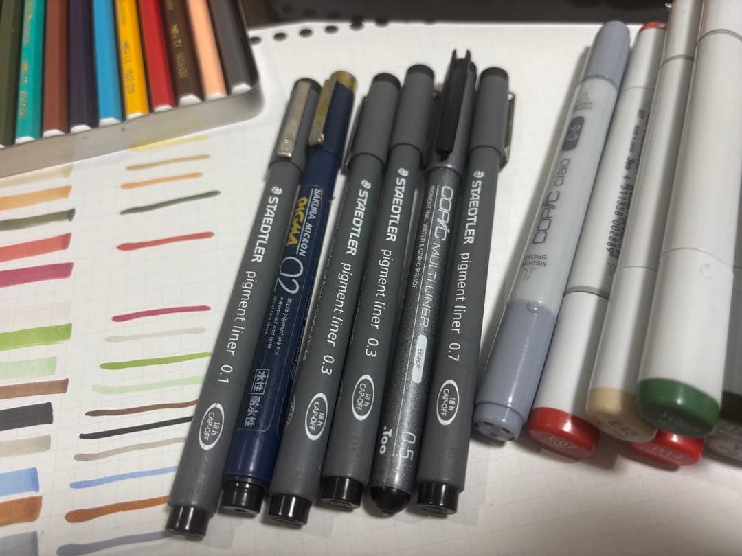 Copicマーカー・色鉛筆・鉛筆セット