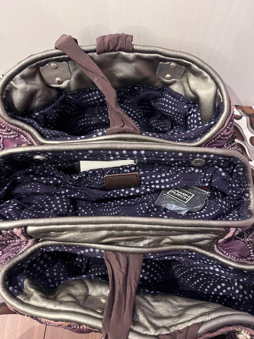 JAMIN PUECH パープルハンドバッグ