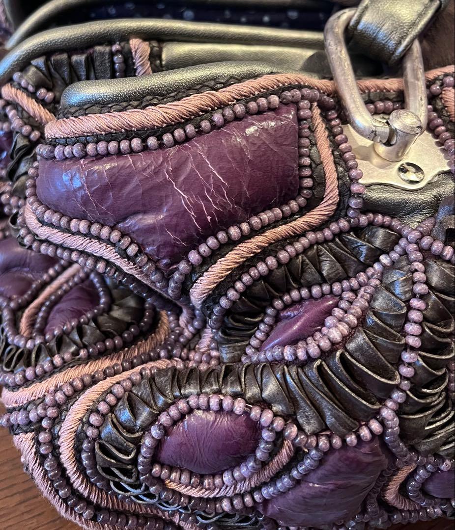 JAMIN PUECH パープルハンドバッグ