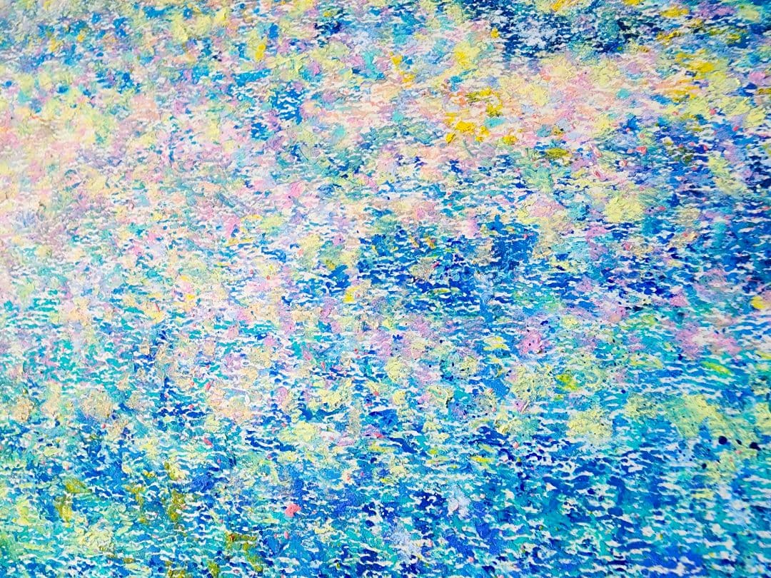 海の絵　風景画　パステル画　絵画　アート　印象派　海　雲　インテリア　抽象画