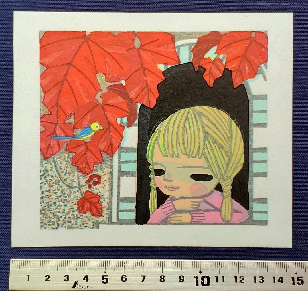 ぺこちゃん　●池田修三／オリジナル木版画７●