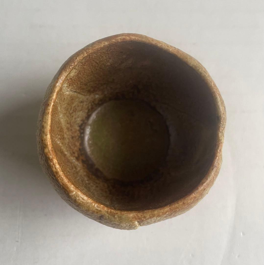 河本五郎　灰釉　ぐい呑