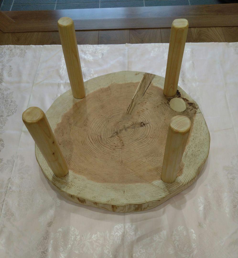 杉の輪切り円形ローテーブル⑰　モネエド❕樹齢約75年杉の模様が綺麗❕