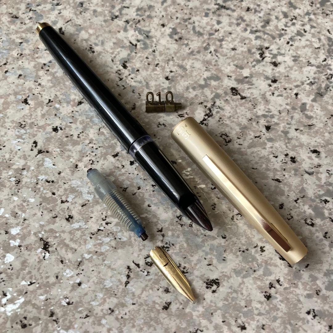 #010 オーバーホール済み 万年筆 パイロット ロング PILOT E 14k