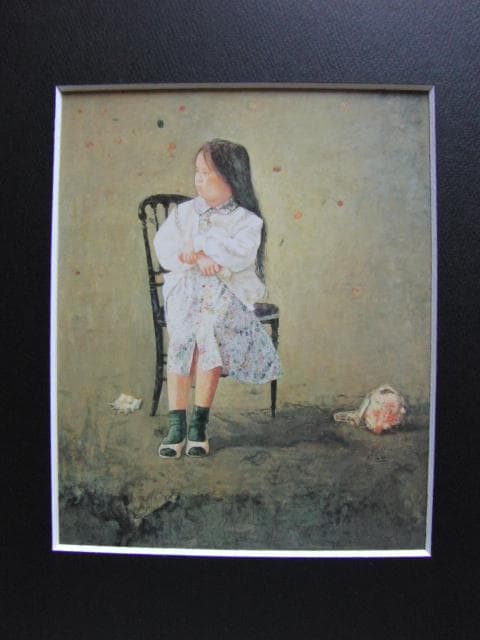 大津英敏、白い風、希少な画集より、新品高級額・額装付