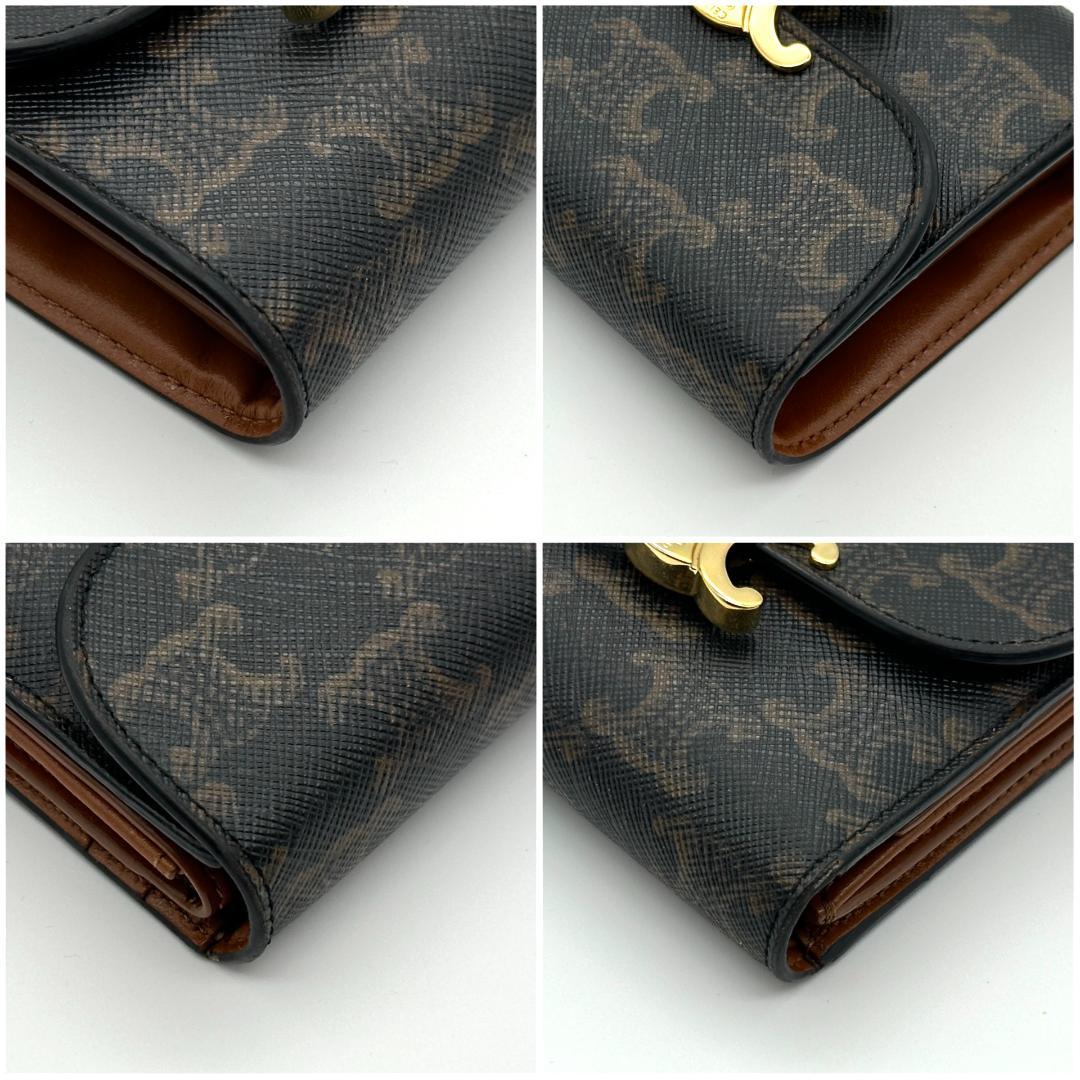 【極美品】セリーヌ　スモール フラップウォレット トリオンフキャンバス　折財布