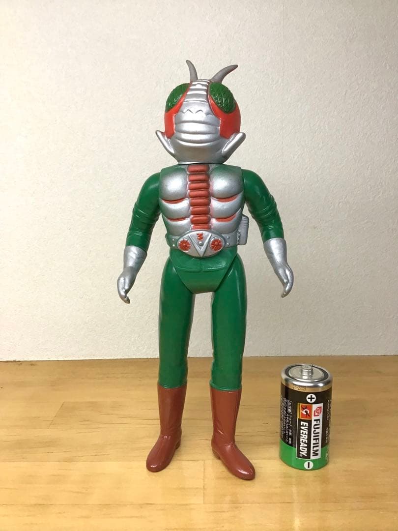 ポピー 仮面ライダーV3 ミドル ソフビ 人形 石森章太郎 漫画 特撮 駄玩具