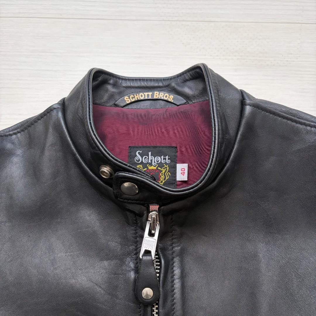 Schott 641XX シングルライダース 40 ステアハイド 逆ハ