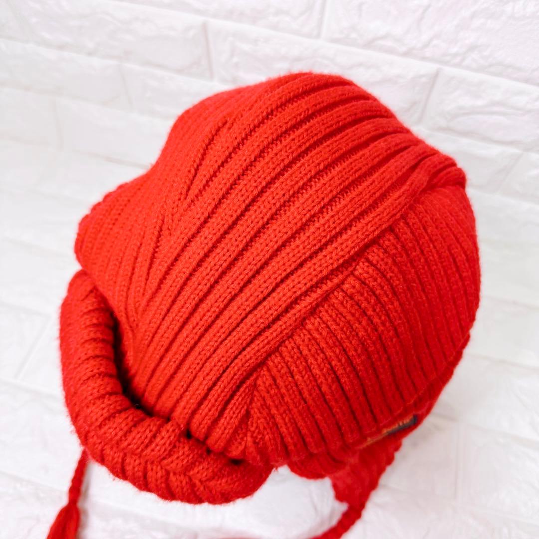 極美品✨TIGHTBOOTH タイトブース ボンバービーニー ニット帽 レッド