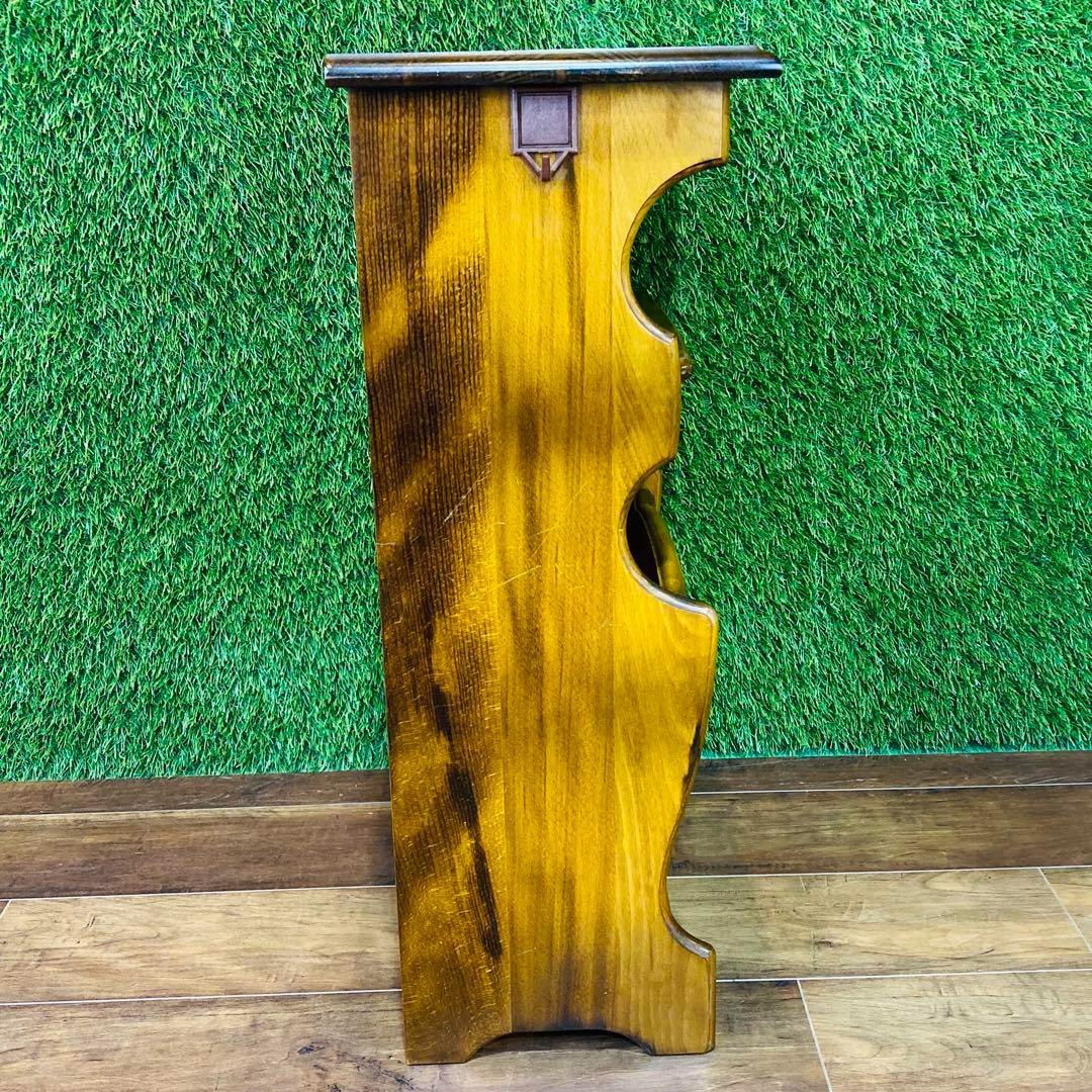 カリモク　アンティーク　レトロ　調　スリッパ　ラック　飾り棚　棚　電話台