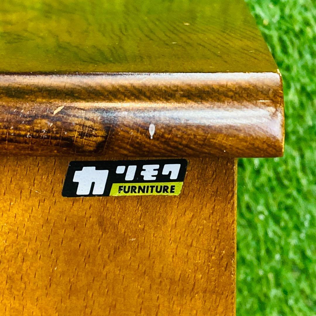 カリモク　アンティーク　レトロ　調　スリッパ　ラック　飾り棚　棚　電話台