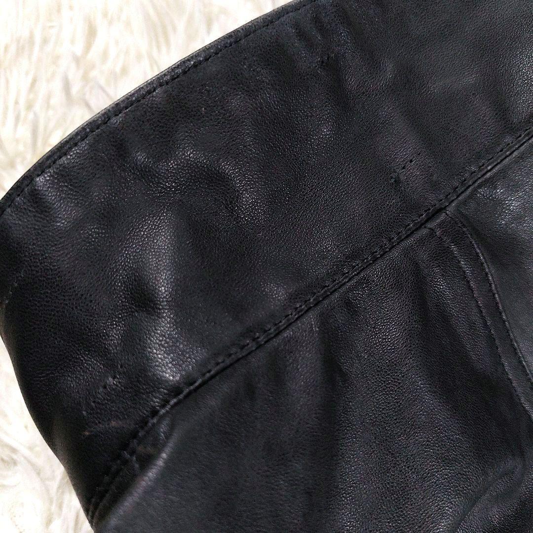 バーバリーブラックレーベル ラムレザーホースロゴ ノバチェックシングルライダース