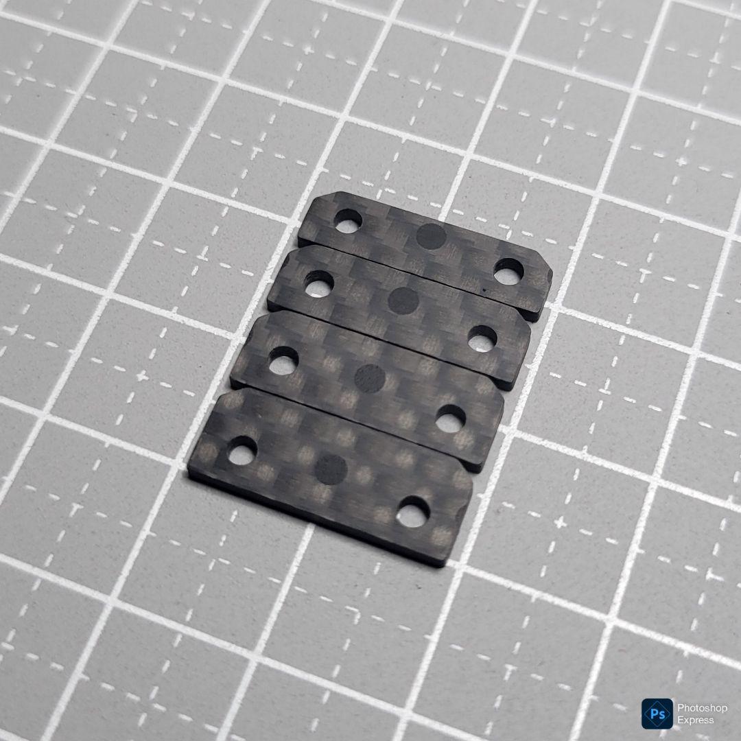 残り1個 CH-Fix2【CNC加工】フロント提灯用ヒンジ カーボンパーツセット