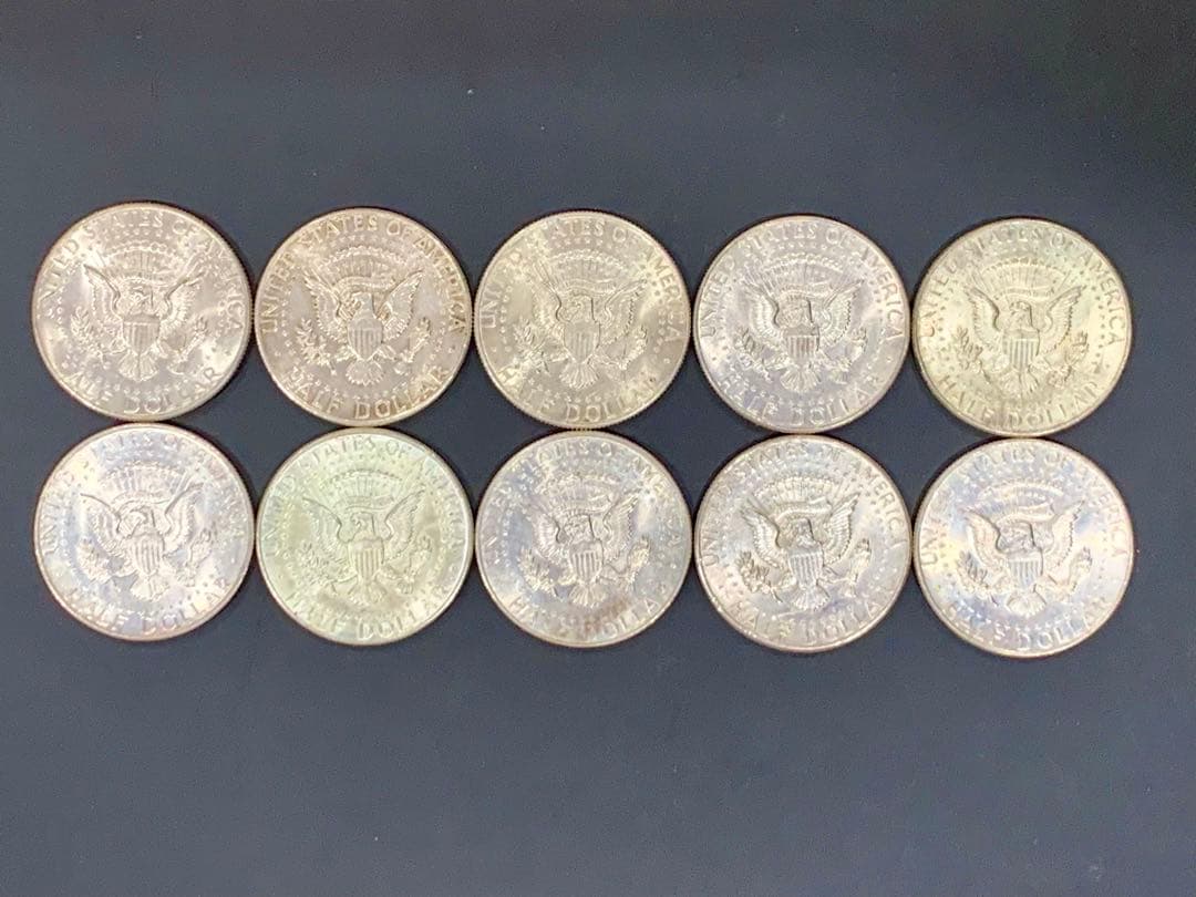 アメリカ　ケネディハーフダラー銀貨　1964年　10枚