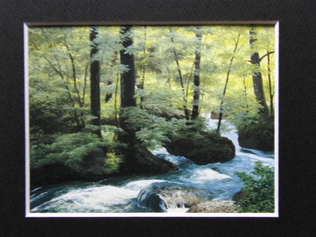 中島康正、爽涼、希少な額装用画集より、新品高級額装付、状態良好