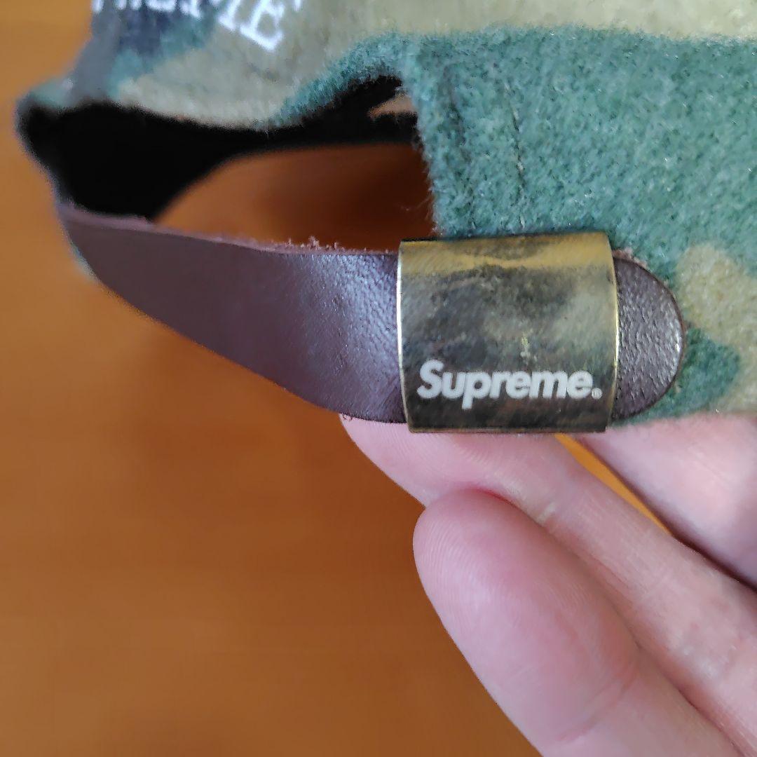 シュプリームSロゴ迷彩キャップ