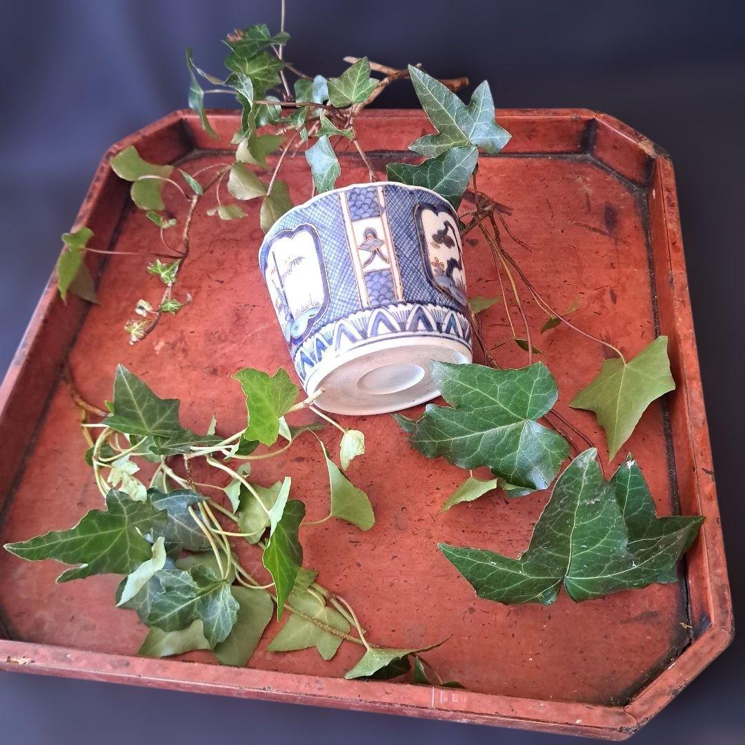 「新春に 松竹梅のそば猪口！②」 古伊万里猪口(直径10.5cm) 骨董アンティ