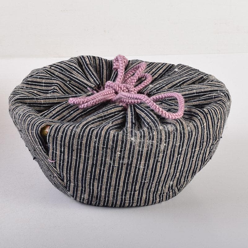 織部焼　加藤重高作　たたき出し　鉢　仕覆付　共布共箱　C　7000