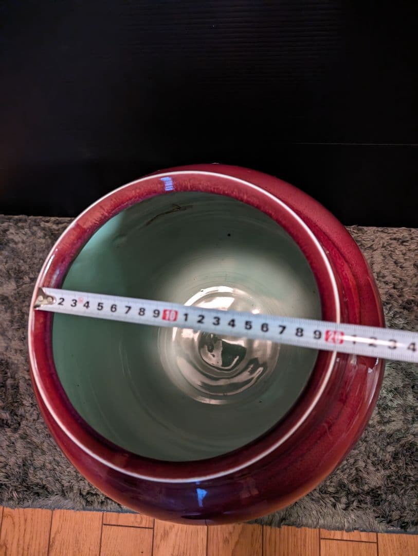 時代物花瓶、壺辰砂中国壺