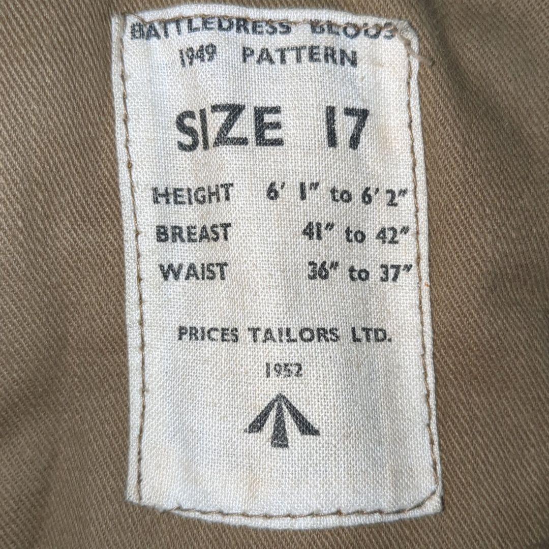 【実物美品】イギリス軍P49バトルドレス1952