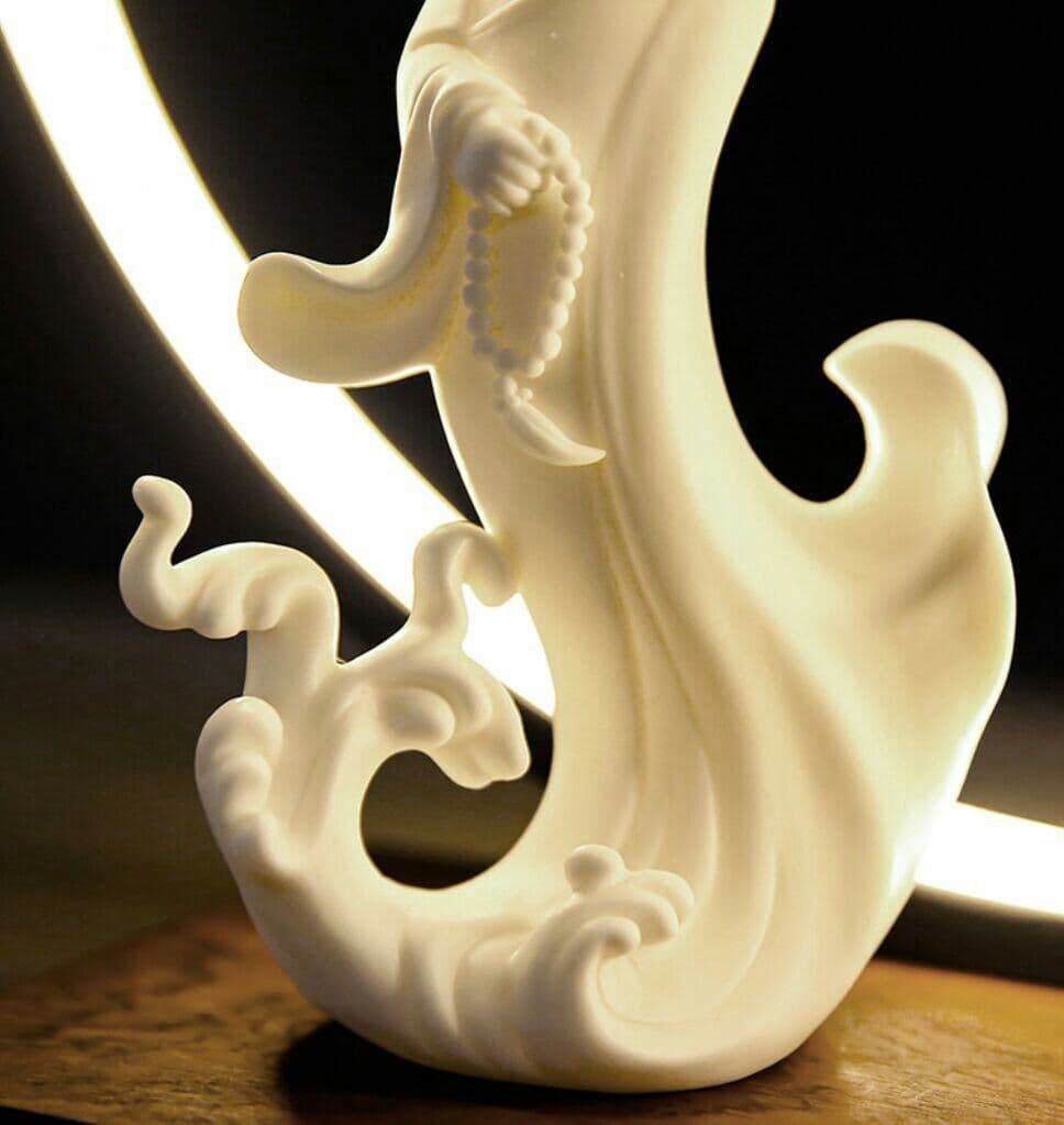 禅の意  加護を平安を保つ    陶磁器  仏手蓮の花香炉