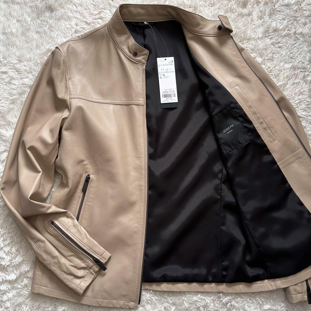 新品　ジョゼフオム　2025年モデル　レザージャケット　ライダースジャケット　M