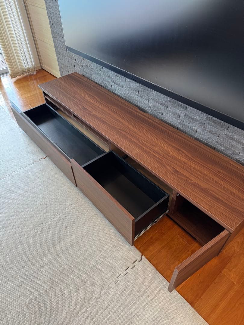 【中古・美品】ローテレビ台 ローボード 幅200 国産 日本製 完成品