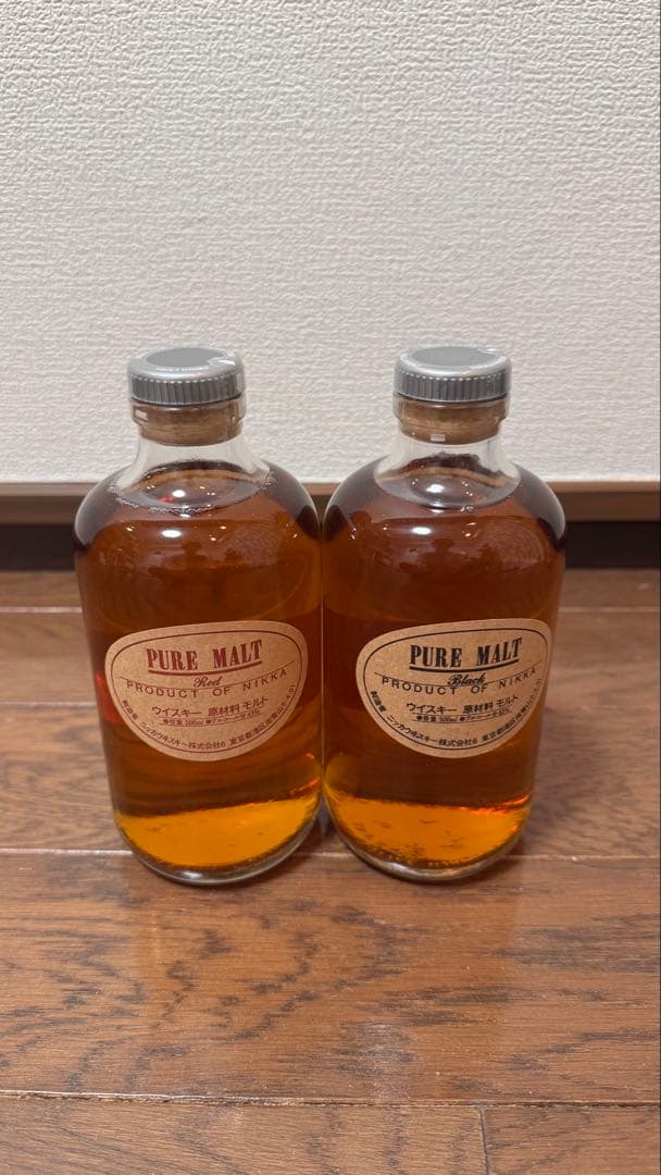 ニッカウヰスキー ピュアモルト　ブラック　レッド 500ml 2本セット