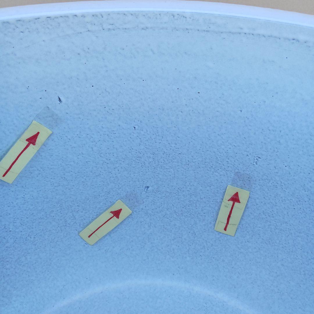 新品　特大Φ50　陶器　睡蓮鉢　メダカ鉢　難有　白　ホワイト　ルーバー高級LWH