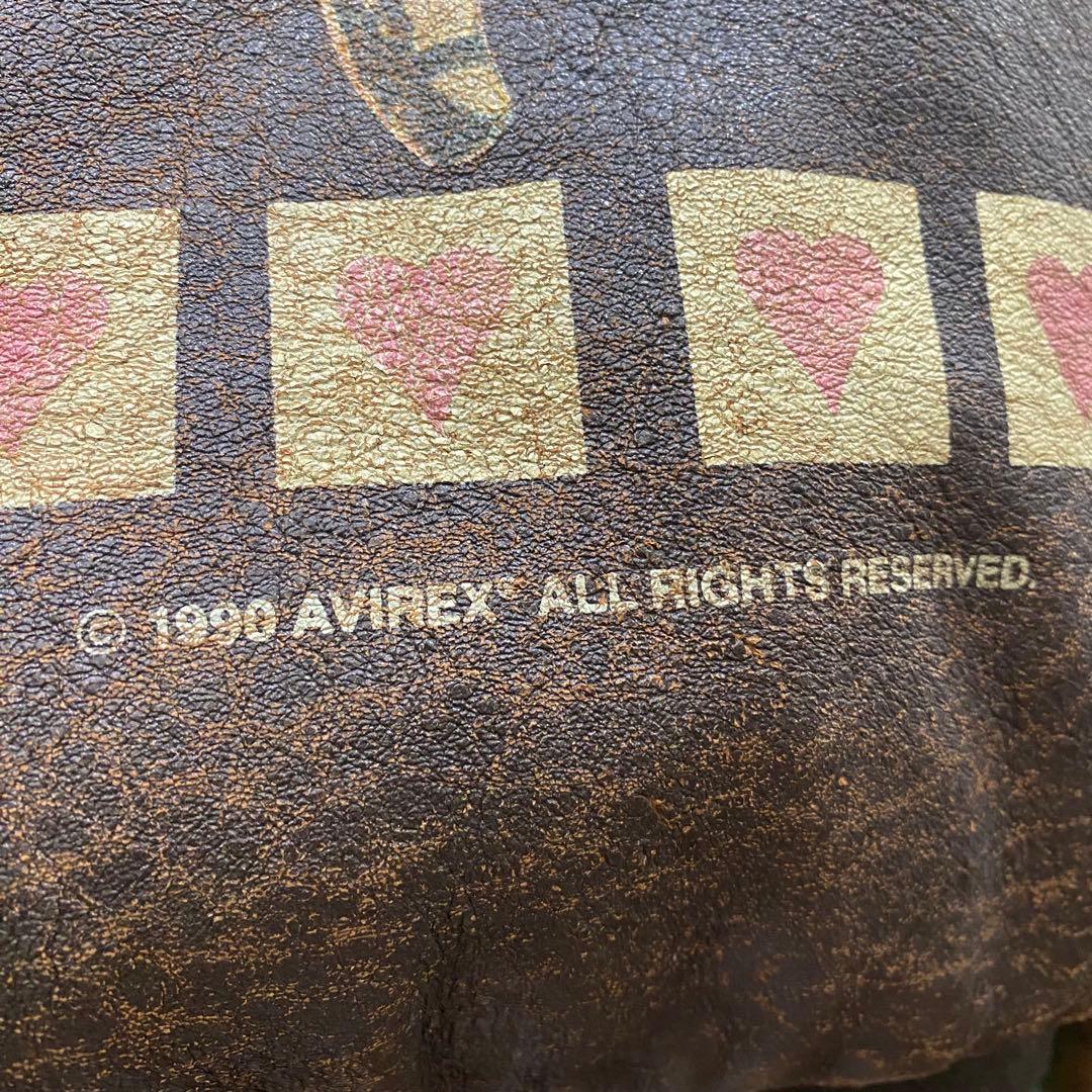 d*3様 希少 アヴィレックス レザージャケット　ピンナップガール 90s ビン