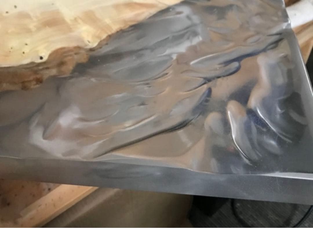 【♡YURIA♡】レジンテーブル 一点物 銀杏 クリスタル ハンドメイド