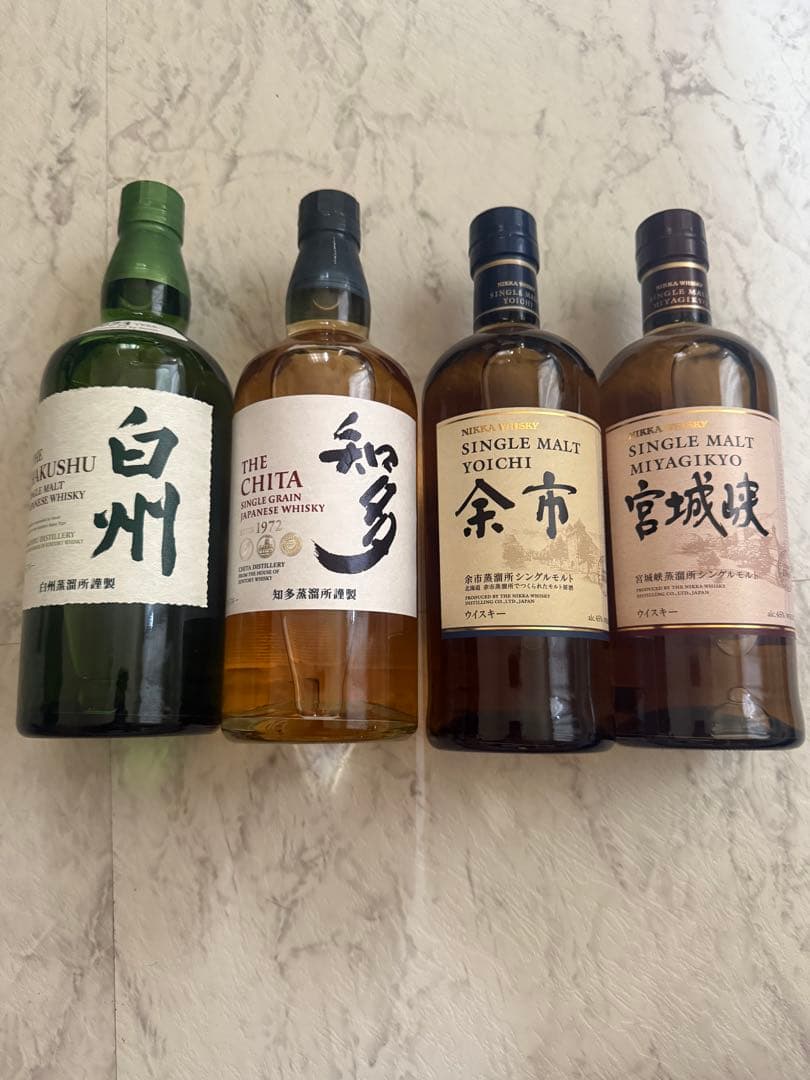 知多　白州　余市　宮城峡 4本セット