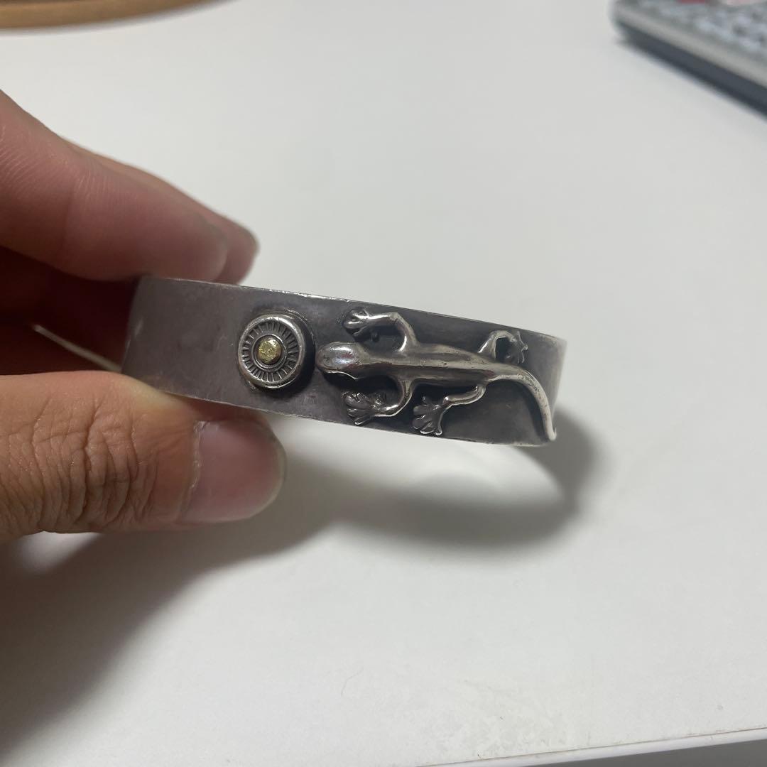 あるじゃん　祐天寺　ag factoryシルバー トカゲ　バングル k18