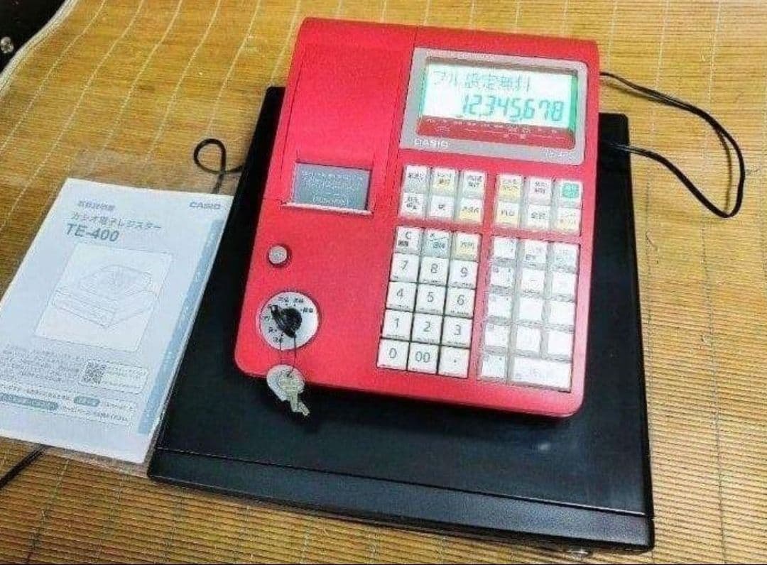 カシオレジスター　TE-400　フル設定無料　美品PC連携売上管理　400504