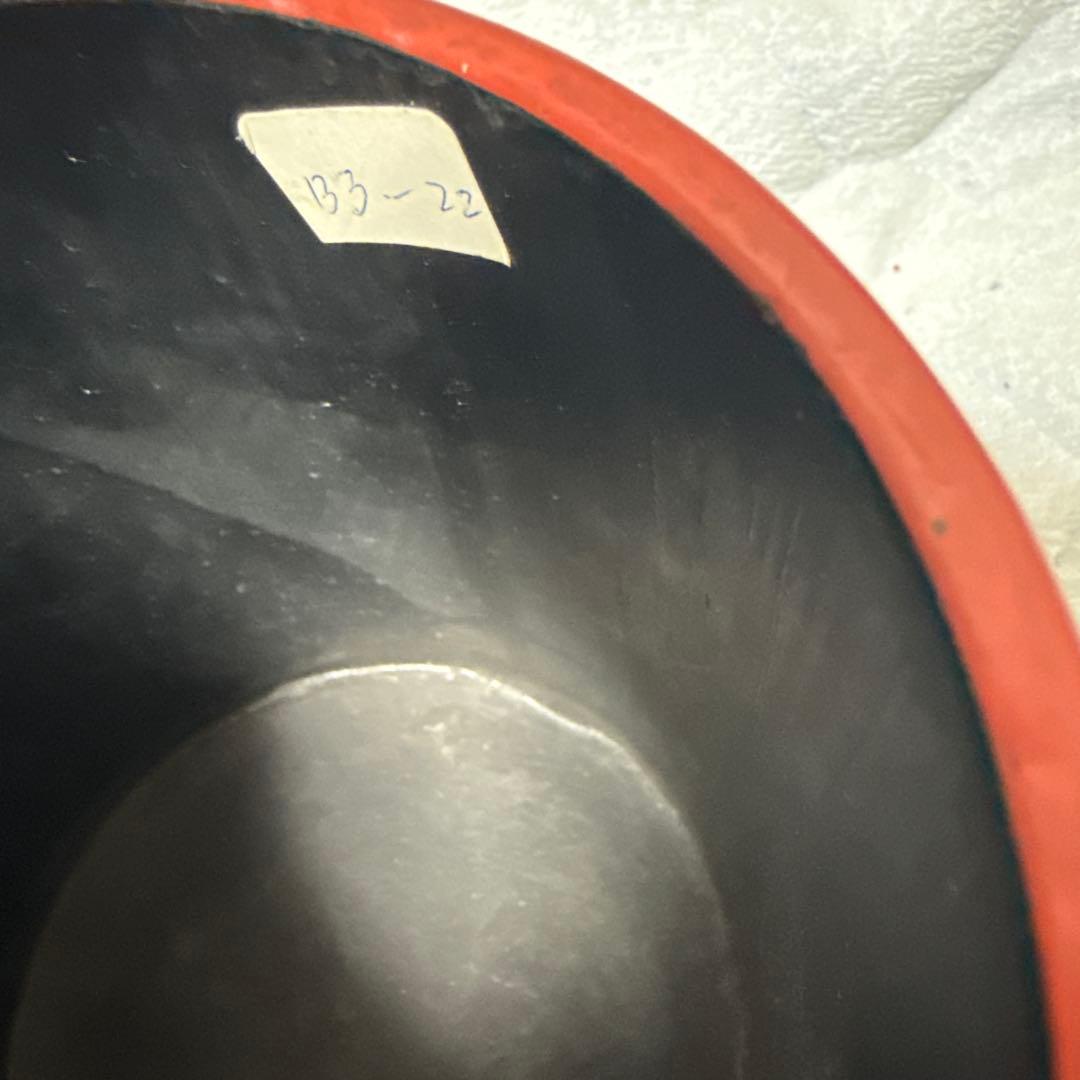 中国美術堆朱彫刻鶴図木製筆立本物保証古唐物／彫漆／堆朱／花紋／煎茶道具／書道具