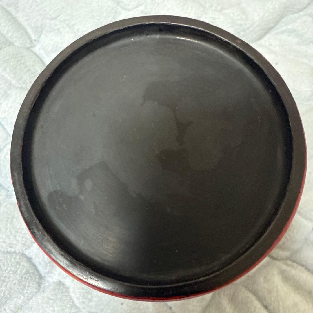 中国美術堆朱彫刻鶴図木製筆立本物保証古唐物／彫漆／堆朱／花紋／煎茶道具／書道具