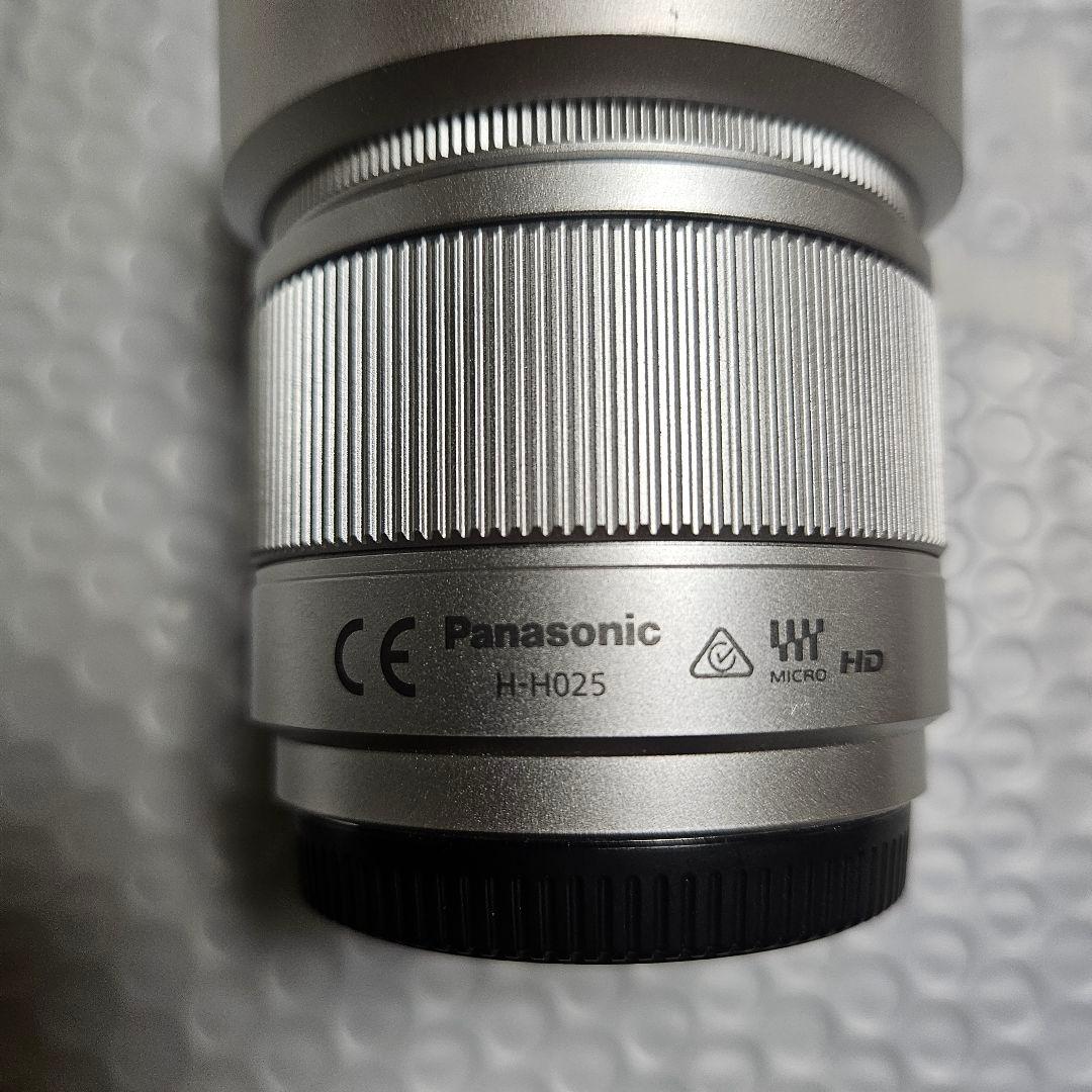 Panasonic H-H025 ズームレンズ シルバー
