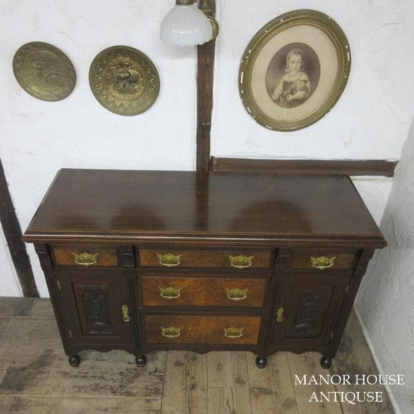 イギリス アンティーク 家具 サイドボード キャビネット 什器 英国 6967c