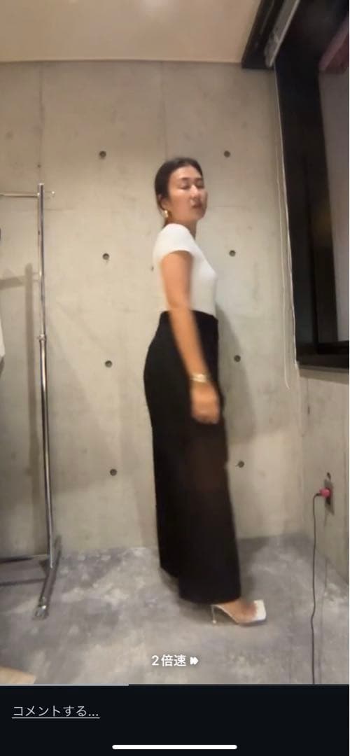 美品T. japan tuck chino pants タックチノパンツ36黒