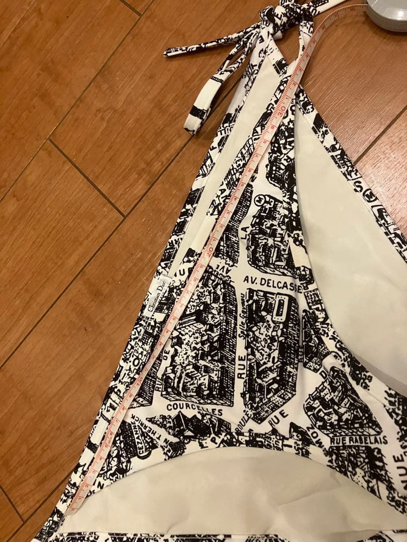 クリスチャンディオール　ビキニ ボトム　パリ　地図　総柄　白黒