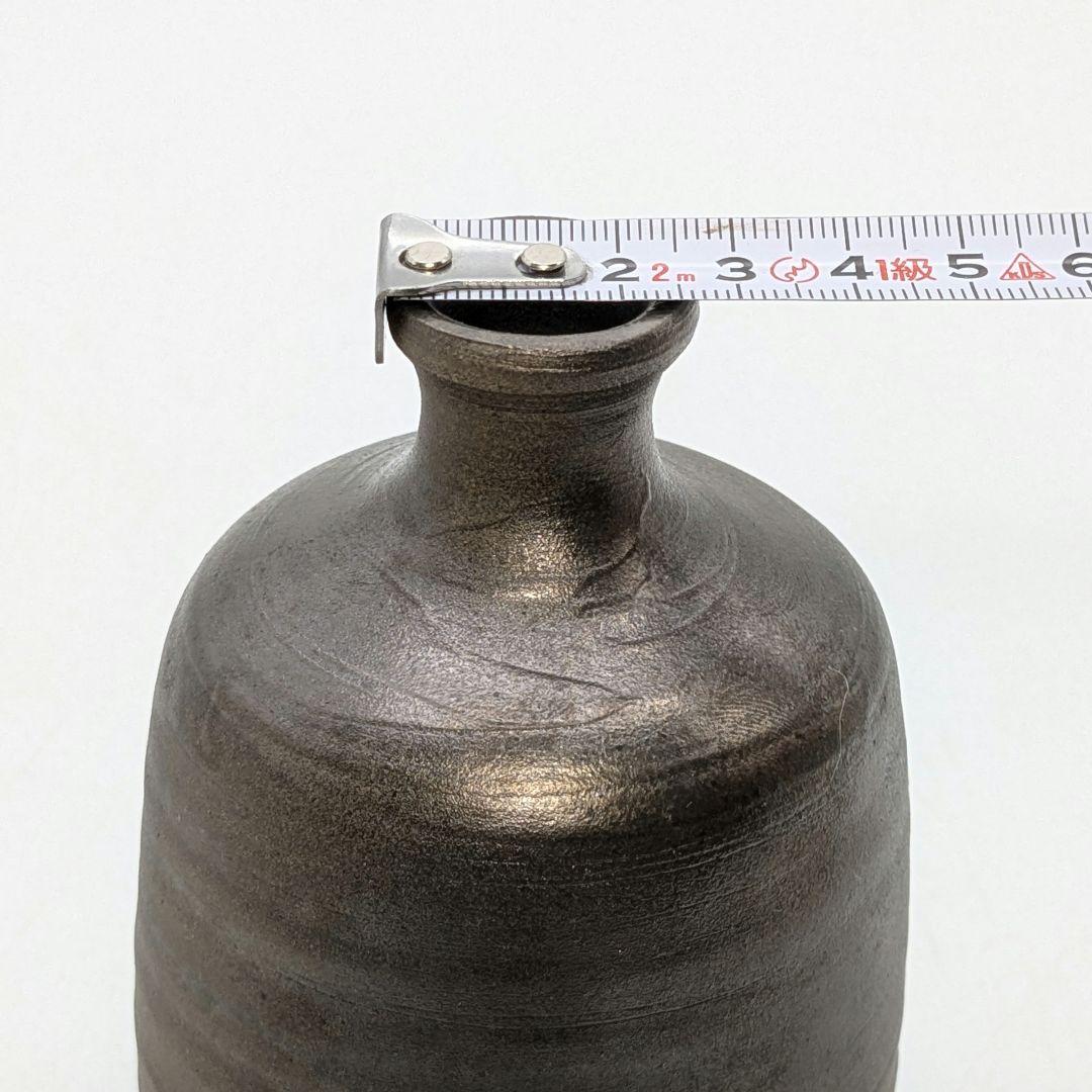 岡山県重要無形文化財 山本出 備前焼 銀彩徳利B とっくり 酒器 食器 日本酒