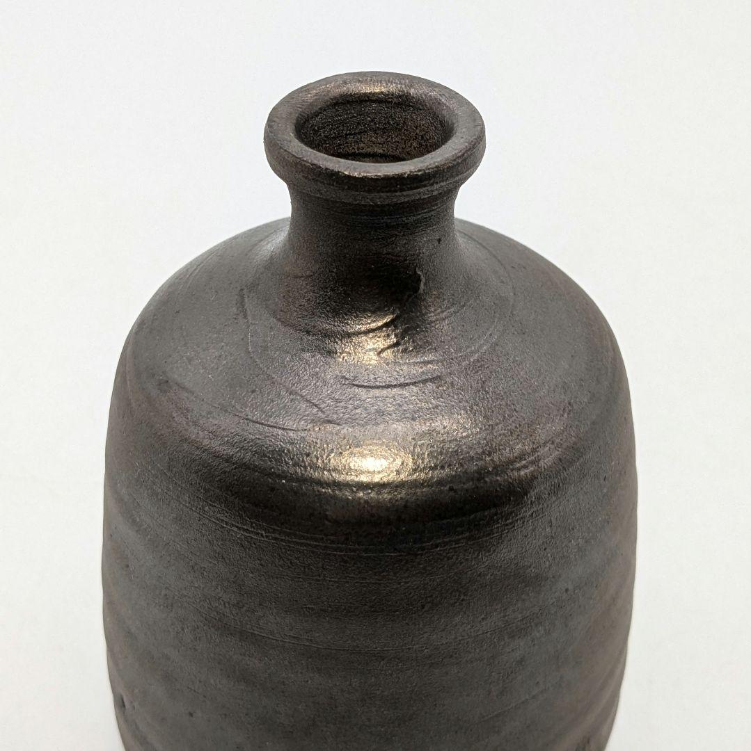 岡山県重要無形文化財 山本出 備前焼 銀彩徳利B とっくり 酒器 食器 日本酒