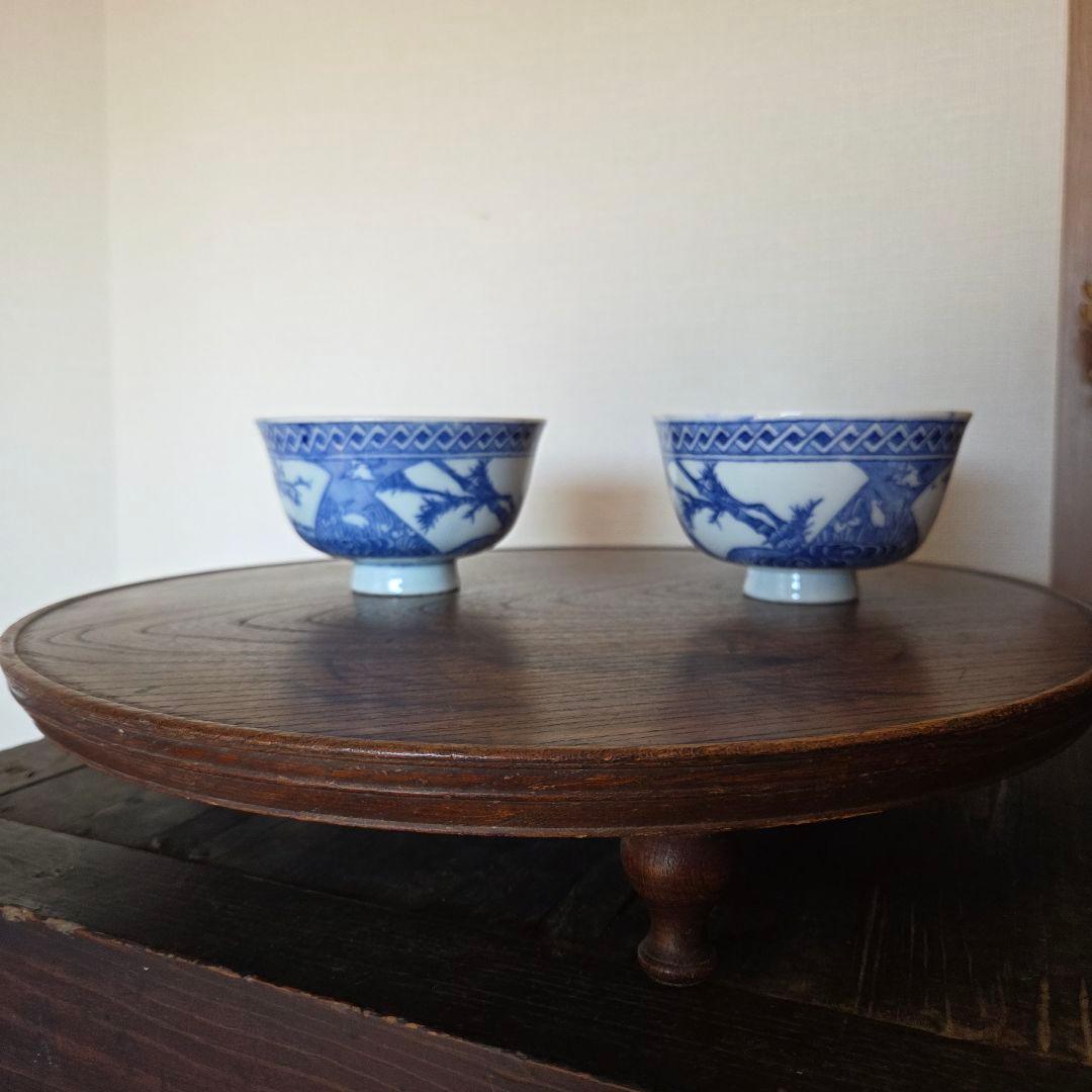 アンティーク雑貨　丸膳　花台　飾り台　ディスプレイ台　古物　三つ脚　展示台