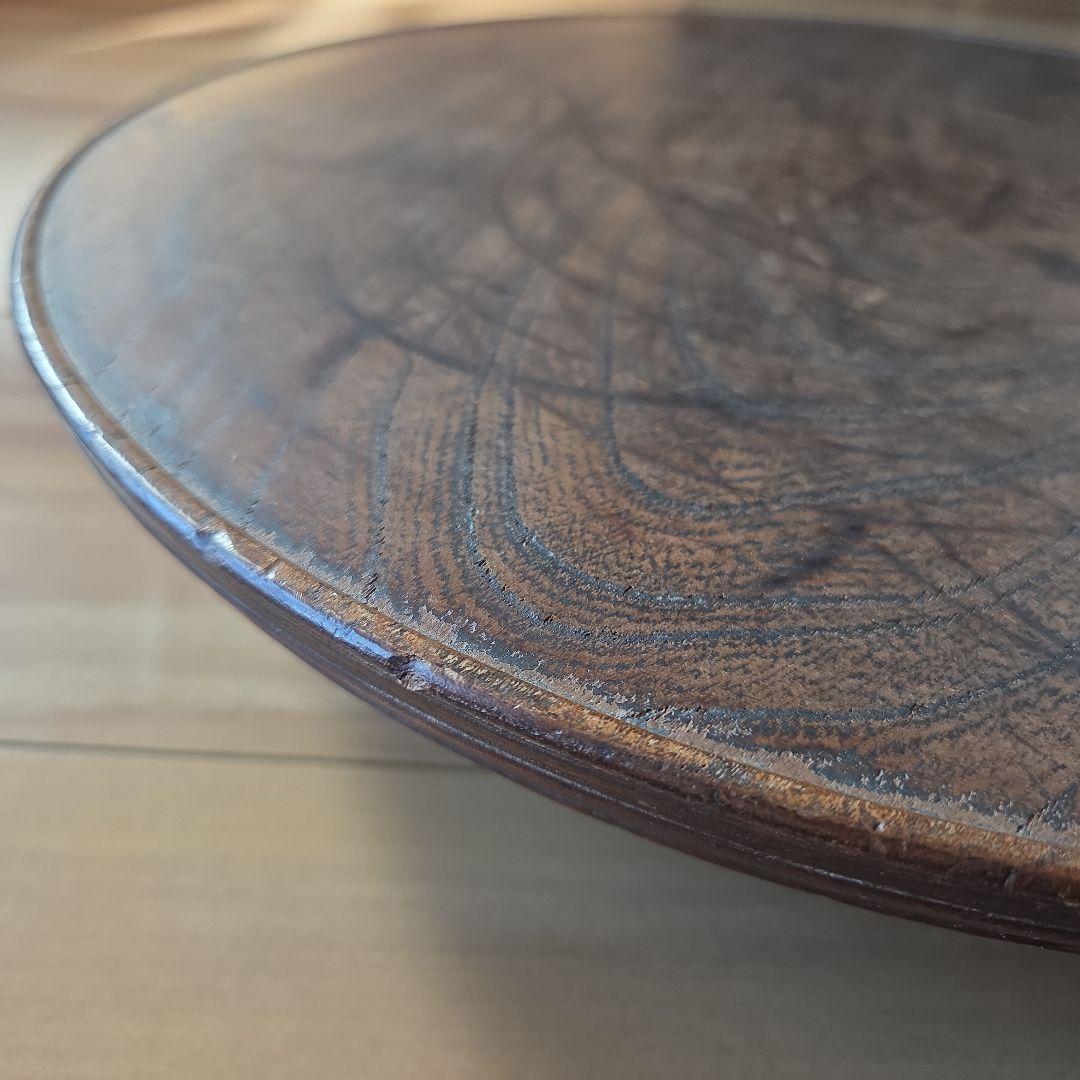 アンティーク雑貨　丸膳　花台　飾り台　ディスプレイ台　古物　三つ脚　展示台