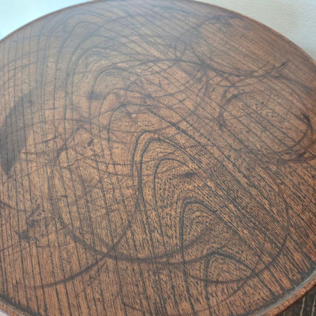 アンティーク雑貨　丸膳　花台　飾り台　ディスプレイ台　古物　三つ脚　展示台