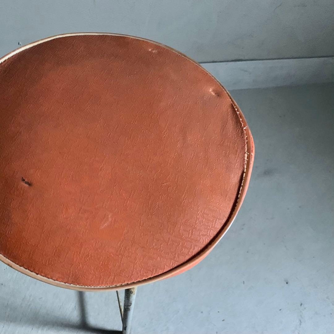 鉄脚 丸椅子 古道具 アンティーク